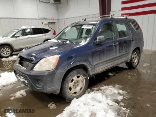 2005 Honda CR-V LX with VIN SHSRD78505U333983, listed as a Copart auction lot 45180605 with 176,013 mi miles and Salvage Title. Bid and sale history available at carsss.com. Image 1.