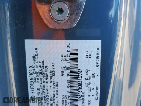 2024 Ford Mustang EcoBoost with VIN 1FA6P8TH3R5137767, listed as a Copart auction lot 47287715 with 10,448 mi miles and Salvage Title. Bid and sale history available at DreamBid. Image 14.