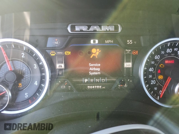2020 Ram 1500 Laramie with VIN 1C6SRFJM6LN208434, listed as a Copart auction lot 89004015 with 64,786 mi miles and Salvage title. Bid and sale history available at DreamBid. Image 9.