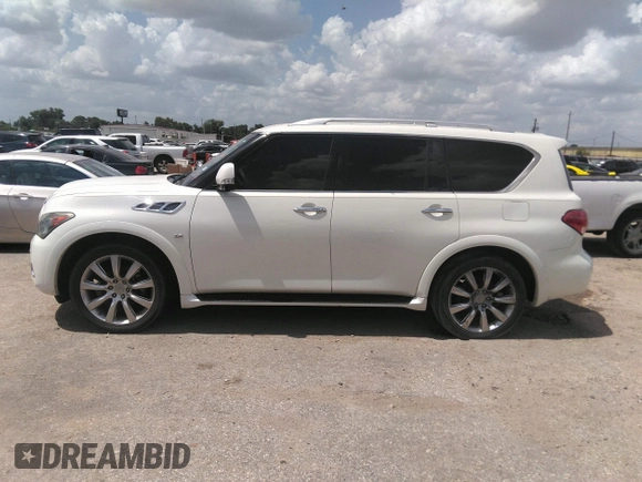 2014 Infiniti QX80 with VIN JN8AZ2NF6E9551446, listed as a IAAI auction lot 42554502 with 209,884 mi miles and . Bid and sale history available at DreamBid. Image 14.