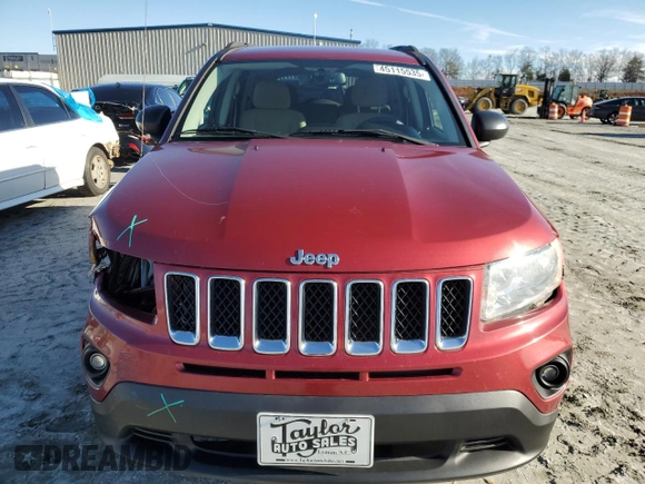 2013 Jeep Compass Sport with VIN 1C4NJCBB3DD196999, listed as a Copart auction lot 45115535 with 108,887 mi miles and Salvage Title. Bid and sale history available at carsss.com. Image 5.