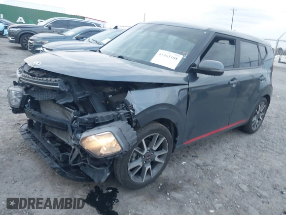 2020 Kia Soul GT-Line with VIN KNDJ63AU2L7075381, listed as a IAAI auction lot 41463188 with 66,188 mi miles. Bid and sale history available at carsss.com. Image 18.