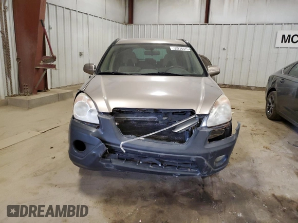2005 Honda CR-V EX with VIN SHSRD78835U328965, listed as a Copart auction lot 53976975 with 175,515 mi miles and Salvage Title. Bid and sale history available at DreamBid. Image 5.