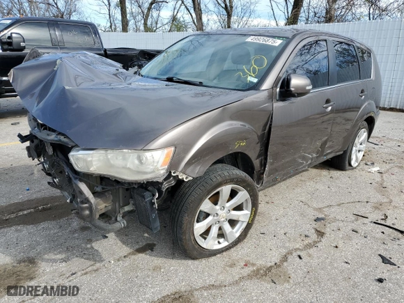2010 Mitsubishi Outlander GT with VIN JA4JT5AX7AZ007961, listed as a Copart auction lot 49926875 with 172,033 mi miles and Salvage Title. Bid and sale history available at carsss.com. Image 1.