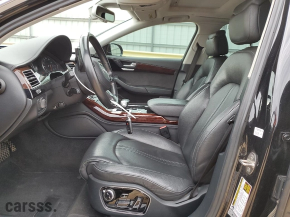 2014 Audi A8 L 4.0T with VIN WAUR2AFD8EN003429, listed as a Copart auction lot 86283124 with 124,410 mi miles and Salvage Title. Bid and sale history available at carsss.com. Image 7.