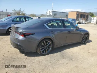 2022 Lexus IS 350 F Sport with VIN JTHGZ1B28N5055765, listed as a Copart auction lot 55329005 with 30,730 mi miles and Salvage title. Bid and sale history available at DreamBid. Image 3.