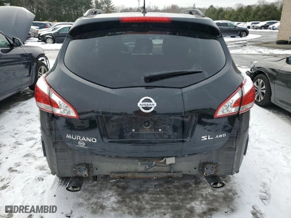 2012 Nissan Murano LE with VIN JN8AZ1MWXCW202607, listed as a Copart auction lot 43558685 with 143,880 mi miles and Salvage Title. Bid and sale history available at carsss.com. Image 6.
