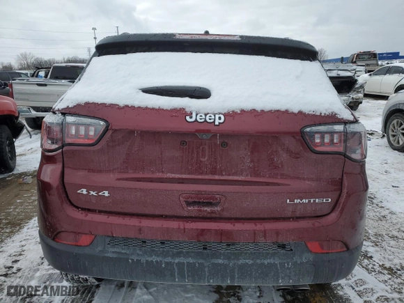 2022 Jeep Compass (RED) Edition with VIN 3C4NJDCB9NT129923, listed as a Copart auction lot 41813445 with 8,340 mi miles and Salvage Title. Bid and sale history available at carsss.com. Image 6.
