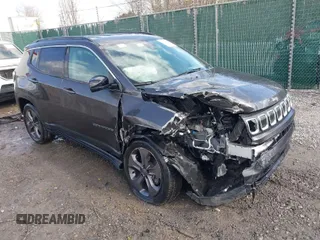 2022 Jeep Compass Latitude Lux with VIN 3C4NJDFB3NT144607, listed as a IAAI auction lot 41706901 with 25,634 mi miles and . Bid and sale history available at DreamBid. Image 1.