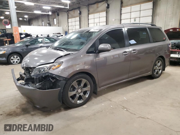 2016 Toyota Sienna SE with VIN 5TDXK3DC2GS750120, listed as a Copart auction lot 47225375 with 103,203 mi miles and Salvage title. Bid and sale history available at DreamBid. Image 1.
