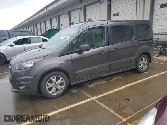 2015 Ford Transit Connect XLT with VIN NM0GE9F7XF1196358, listed as a Copart auction lot 51522205 with 198,102 mi miles and Salvage title. Bid and sale history available at DreamBid. Image 1.