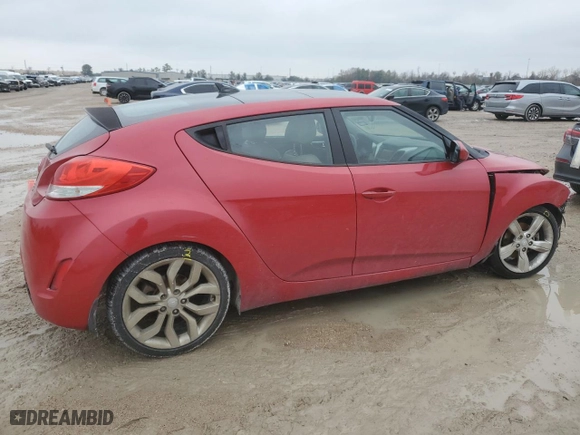 2013 Hyundai Veloster w/Gray Int with VIN KMHTC6AD6DU137589, listed as a Copart auction lot 42209225 with 0 mi miles and Salvage Title. Bid and sale history available at carsss.com. Image 3.
