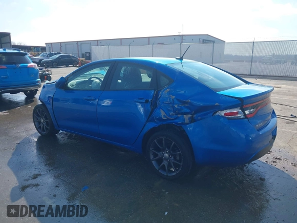 2016 Dodge Dart SE with VIN 1C3CDFAA9GD533547, listed as a IAAI auction lot 41669452 with 1 mi miles. Bid and sale history available at carsss.com. Image 3.
