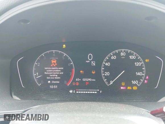 2022 Honda Civic EX with VIN JHMFE1F75NX009666, listed as a IAAI auction lot 42274513 with 25,290 mi miles and . Bid and sale history available at DreamBid. Image 7.