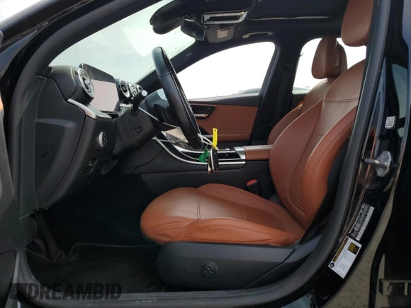 2022 Mercedes-Benz C 300 with VIN W1KAF4GB9NR009841, listed as a Copart auction lot 58415085 with 26,465 mi miles and Salvage title. Bid and sale history available at DreamBid. Image 7.