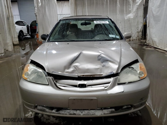 2002 Honda Civic EX with VIN 2HGES26832H508276, listed as a Copart auction lot 45103775 with 180,454 mi miles and Salvage Title. Bid and sale history available at carsss.com. Image 5.