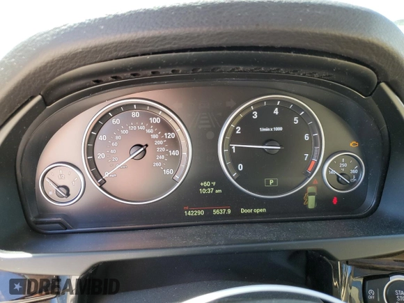 2014 BMW X5 xDrive35i with VIN 5UXKR0C55E0H23681, listed as a Copart auction lot 52183885 with 142,290 mi miles and Salvage Title. Bid and sale history available at carsss.com. Image 9.