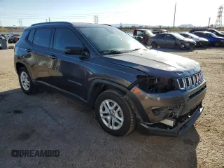 2018 Jeep Compass Sport with VIN 3C4NJCAB7JT250795, listed as a Copart auction lot 48939925 with 144,823 mi miles and Salvage Title. Bid and sale history available at carsss.com. Image 4.