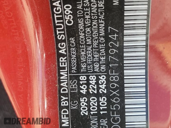2008 Mercedes-Benz C 350 Sport z VIN WDDGF56X98F179247, wystawiony jako Copart lot #56415975 z przebiegiem 154 439 mil mil oraz Czysty tytuł • Clean title. Historia ofert i sprzedaży dostępna na DreamBid. Obrazek 12.