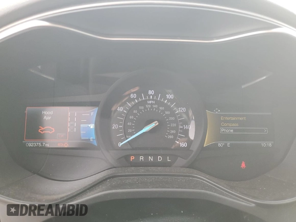 2020 Ford Fusion SE with VIN 3FA6P0H71LR207241, listed as a Copart auction lot 58347785 with 92,375 mi miles and Salvage title. Bid and sale history available at DreamBid. Image 9.