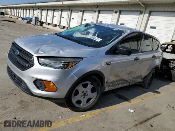 2018 Ford Escape S with VIN 1FMCU0F7XJUA08358, listed as a Copart auction lot 44035535 with 198,467 mi miles and Salvage title. Bid and sale history available at DreamBid. Image 1.