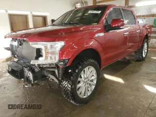 2018 Ford F-150 XL with VIN 1FTEW1EG6JFA58502, listed as a Copart auction lot 43401285 with 127,424 mi miles and Salvage Title. Bid and sale history available at carsss.com. Image 1.
