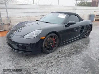 2021 Porsche 718 Boxster GTS 4.0 with VIN WP0CD2A87MS232610, listed as a IAAI auction lot 41237419 with 17,555 mi miles. Bid and sale history available at carsss.com. Image 2.