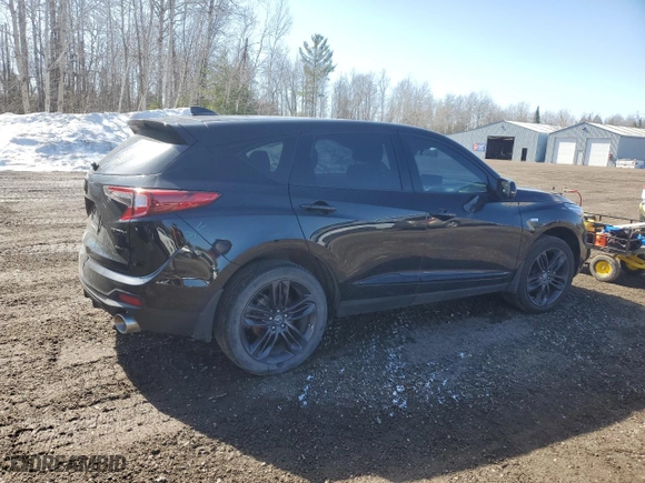 2019 Acura RDX w/A-Spec Pkg with VIN 5J8TC2H67KL802802, listed as a Copart auction lot 50024675 with 0 mi miles and Clean Title. Bid and sale history available at carsss.com. Image 3.
