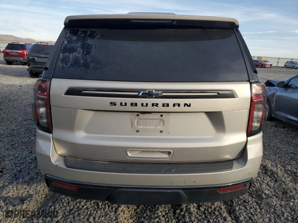 2021 Chevrolet Suburban Z71 with VIN 1GNSKDKD8MR462700, listed as a Copart auction lot 77406654 with 54,864 mi miles and Salvage Title. Bid and sale history available at carsss.com. Image 6.