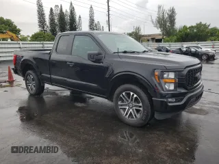 2023 Ford F-150 XL with VIN 1FTEX1CP4PKD57678, listed as a Copart auction lot 63735995 with 21,554 mi miles and Clean title. Bid and sale history available at DreamBid. Image 4.