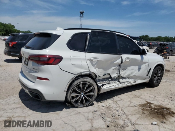 2021 BMW X5 xDrive40i with VIN 5UXCR6C00M9E61512, listed as a Copart auction lot 56456745 with Not provided miles and Salvage title. Bid and sale history available at DreamBid. Image 3.
