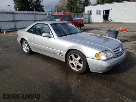 1999 Mercedes-Benz SL with VIN WDBFA76F4XF182318, listed as a Copart auction lot 45552705 with 135,447 mi miles and Clean title. Bid and sale history available at DreamBid. Image 4.