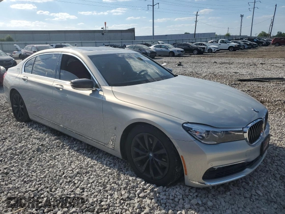 2017 BMW 7 Series 740e xDrive iPerformance with VIN WBA7J2C3XHG497958, listed as a Copart auction lot 58203604 with 75,256 mi miles and Salvage Title. Bid and sale history available at carsss.com. Image 4.