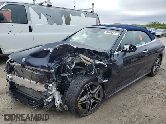 2023 Mercedes-Benz C 300 with VIN W1KWK8DB4PG126089, listed as a Copart auction lot 87676775 with 17,033 mi miles and Non Repairable. Bid and sale history available at DreamBid. Image 1.