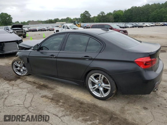 2017 BMW 3 Series 330e iPerformance with VIN WBA8E1C51HK480015, listed as a Copart auction lot 53811974 with 59,262 mi miles and Salvage Title. Bid and sale history available at carsss.com. Image 2.