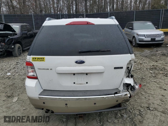 2008 Ford Taurus X Eddie Bauer z VIN 1FMDK07W18GA20603, wystawiony jako Copart lot #46578745 z przebiegiem Nie podano mil oraz Szkoda całkowita • Salvage title. Historia ofert i sprzedaży dostępna na DreamBid. Obrazek 6.