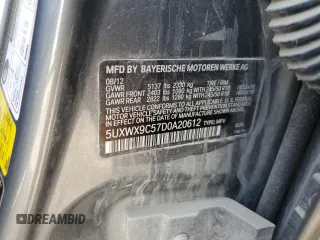 2013 BMW X3 xDrive28i with VIN 5UXWX9C57D0A20612, listed as a Copart auction lot 52385895 with 146,257 mi miles and Salvage Title. Bid and sale history available at DreamBid. Image 13.