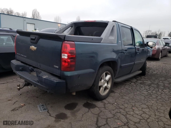2007 Chevrolet Avalanche LTZ with VIN 3GNFK12377G215048, listed as a Copart auction lot 89142735 with 0 mi miles and Salvage Title. Bid and sale history available at carsss.com. Image 3.