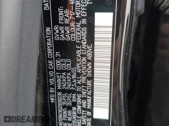 2016 Volvo XC60 T5 Premier с VIN YV4612RKXG2926036, выставлен на аукционе Copart как лот 43135965 с пробегом 120 403 миль миль и Списание • Salvage title. История ставок и продаж доступна на DreamBid. Изображение 13.