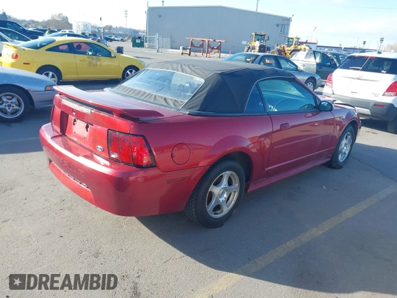 2003 Ford Mustang Deluxe with VIN 1FAFP44403F383522, listed as a IAAI auction lot 41955227 with 166,713 mi miles and . Bid and sale history available at DreamBid. Image 4.