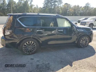 2023 Nissan Armada Platinum with VIN JN8AY2DA5P9403140, listed as a Copart auction lot 76986714 with 25,852 mi miles and Salvage Title. Bid and sale history available at carsss.com. Image 3.