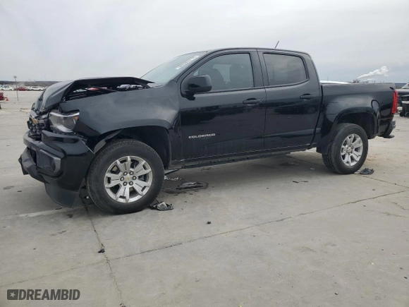 2022 Chevrolet Colorado 2WD LT with VIN 1GCGSCEN3N1320848, listed as a Copart auction lot 89385215 with 35,933 mi miles and Clean Title. Bid and sale history available at carsss.com. Image 1.
