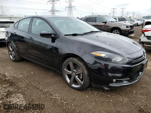 2014 Dodge Dart GT with VIN 1C3CDFEB2ED914446, listed as a Copart auction lot 58241365 with 62,688 mi miles and Salvage title. Bid and sale history available at DreamBid. Image 4.
