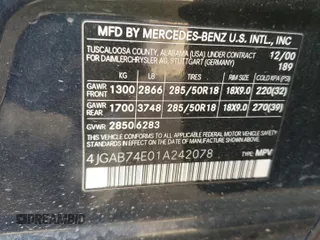 2001 Mercedes-Benz M-Class AMG with VIN 4JGAB74E01A242078, listed as a Copart auction lot 64102894 with 144,519 mi miles and Salvage Title. Bid and sale history available at carsss.com. Image 14.