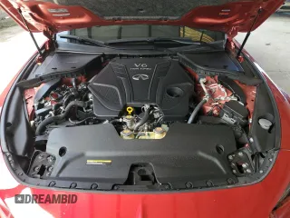 2022 Infiniti Q60 Red Sport 400 with VIN JN1FV7LK7NM660198, listed as a Copart auction lot 74916234 with 33,371 mi miles and Salvage title. Bid and sale history available at DreamBid. Image 11.