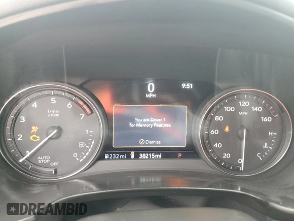 2020 Cadillac XT4 FWD Premium Luxury with VIN 1GYFZCR41LF060002, listed as a Copart auction lot 55750225 with 38,215 mi miles and Salvage title. Bid and sale history available at DreamBid. Image 9.