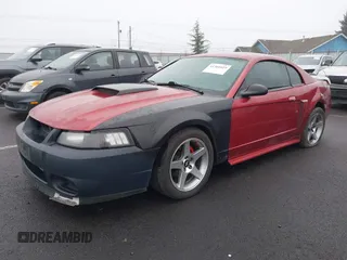 2003 Ford Mustang GT Deluxe with VIN 1FAFP42X83F413038, listed as a IAAI auction lot 41360419 with 152,698 mi miles. Bid and sale history available at carsss.com. Image 2.