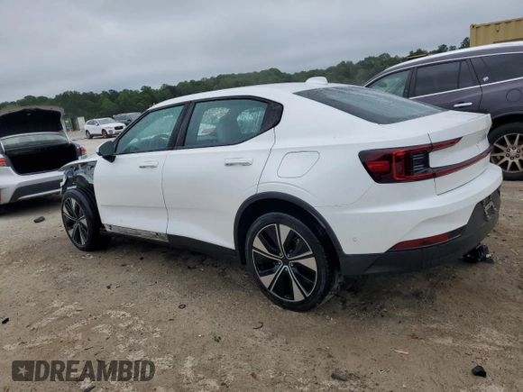 2023 Polestar 2 with VIN YSMED3KAXPL143584, listed as a Copart auction lot 54398925 with 43,789 mi miles and Clean Title. Bid and sale history available at DreamBid. Image 2.