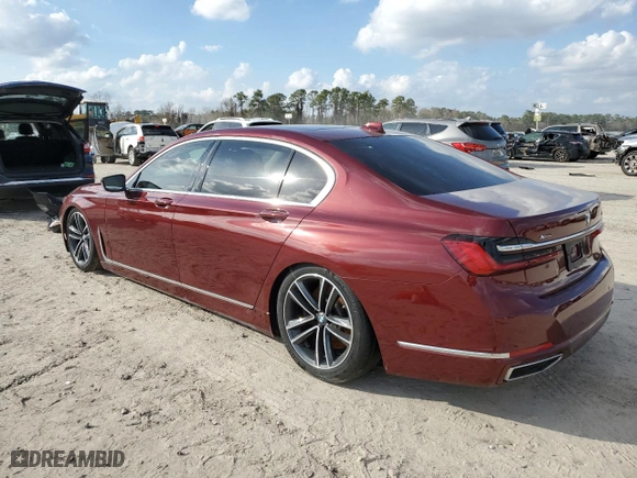 2021 BMW 7 Series 750i xDrive with VIN WBA7U2C03MCF89429, listed as a Copart auction lot 42828185 with 0 mi miles and Non Repairable. Bid and sale history available at carsss.com. Image 2.
