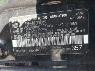 2017 Mitsubishi Outlander ES z VIN JA4AP3AU1HZ052631, wystawiony jako IAAI lot #41582071 z przebiegiem 163 112 mil mil oraz . Historia ofert i sprzedaży dostępna na DreamBid. Obrazek 9.